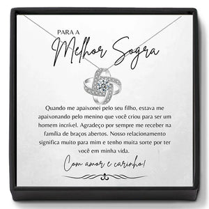 Colar de Cristal Grande com Zirc&ocirc;nia para Sogra