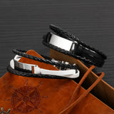 SON Leather Bracelet From Mom Dad, Personalized Gift Men