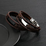 SON Leather Bracelet From Mom Dad, Personalized Gift Men
