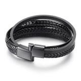 My Son Bracelet Electroplate Braided Leather with Card