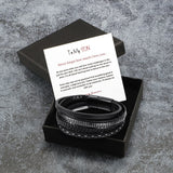 My Son Bracelet Electroplate Braided Leather with Card