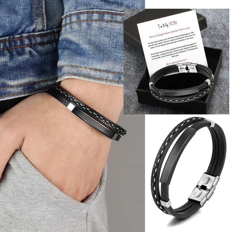 Vintage Stainless Steel Bracelet Men's Jewelry