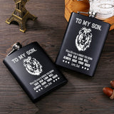Dad Love You Son Stainless Steel Hip Flask