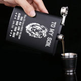 Dad Love You Son Stainless Steel Hip Flask