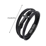 Son Love You Forever Leather Wristband Bracelet