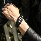 Son Love You Forever Leather Wristband Bracelet
