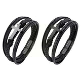 Son Love You Forever Leather Wristband Bracelet