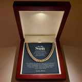 To My Son Cuban Chain Necklace From Mom