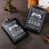 Personalized Stainless Steel Whisky Hip Flask for Son