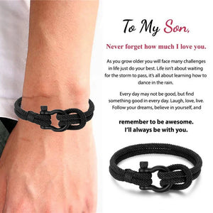 Love You Forever Braided Leather Knot Bracelet Gift