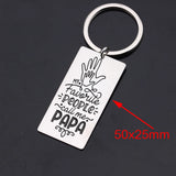 PAPA Gift Accessories Keychain Stainless Steel Pendant Keyring