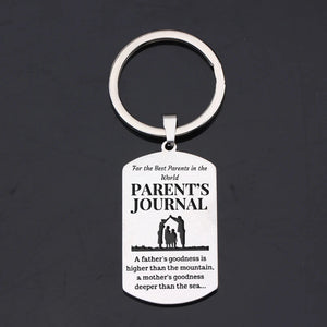 Parents Gift Surprise Stainless Steel Dog Tag Key Ring