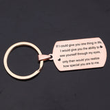 To Son Daughter Dog Tag Keychain Creative Birthday Gift Engraved Text