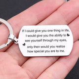 To Son Daughter Dog Tag Keychain Creative Birthday Gift Engraved Text