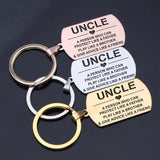 Uncle Engraved Keychain: Protector, Advisor