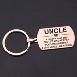 Uncle Engraved Keychain: Protector, Advisor