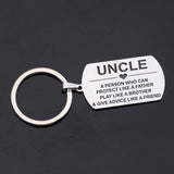 Uncle Engraved Keychain: Protector, Advisor