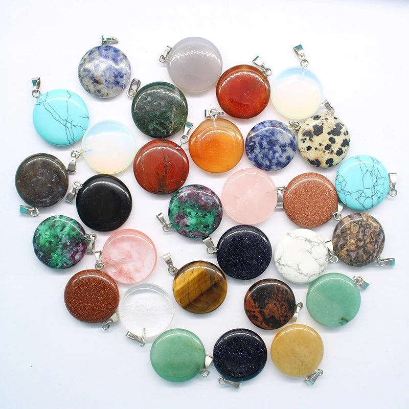 Mixed Natural Stone Drop Pendant DZ130 - Wholesale