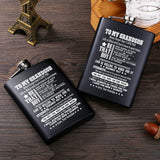 Grandson 8OZ Stainless Steel Whiskey Vodka Hip flask