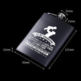 8oz Whisky Flask Laser Stainless Steel Funnel