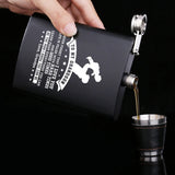 8oz Whisky Flask Laser Stainless Steel Funnel