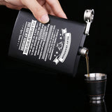Grandson Stainless Steel Hip Flask Alcohol Bottle Whiskey Flagorn