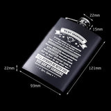 Grandson Stainless Steel Hip Flask Alcohol Bottle Whiskey Flagorn