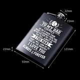 Dad's Personalized Alcohol Flask Stainless Steel Mini Hip Flask