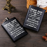 Dad Engraved 7 oz Stainless Steel Hip Flask
