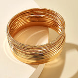 14pcs Alloy Metal Bangle Set Charming Party Jewelry Gift