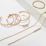 Water Drop Crystal Stone Bracelets Silver Chain Bangle for Women