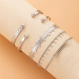 Water Drop Crystal Stone Bracelets Silver Chain Bangle for Women