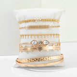 Water Drop Crystal Stone Bracelets Silver Chain Bangle for Women