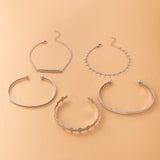 Water Drop Crystal Stone Bracelets Silver Chain Bangle for Women