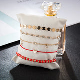 Bohemian Beaded Anklets Women Natural Crystal Feet Bracelets 5pcs