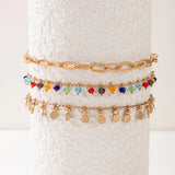 Colorful Bead Tassel Multilayer Anklet for Women