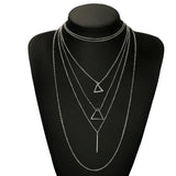 Bohemian Triangle Bar Stick Pendant Chokers Necklaces for Women