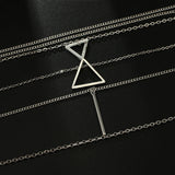 Bohemian Triangle Bar Stick Pendant Chokers Necklaces for Women