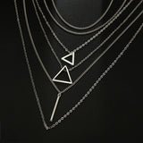 Bohemian Triangle Bar Stick Pendant Chokers Necklaces for Women