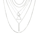 Bohemian Triangle Bar Stick Pendant Chokers Necklaces for Women