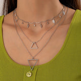 Bohemian Triangle Bar Stick Pendant Chokers Necklaces for Women