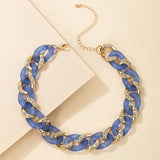 Punk Thick Acrylic Chain Choker Necklace for Women