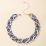 Punk Thick Acrylic Chain Choker Necklace for Women