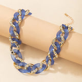 Punk Thick Acrylic Chain Choker Necklace for Women