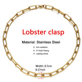 Thick Chain Toggle Clasp Choker Stainless Steel Necklaces
