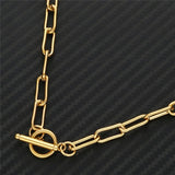 Thick Chain Toggle Clasp Choker Stainless Steel Necklaces