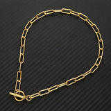 Thick Chain Toggle Clasp Choker Stainless Steel Necklaces
