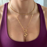 Initial Necklace For Women A-Z Alphabet Necklaces Hip-Hop Jewelry