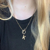 Initial Necklace For Women A-Z Alphabet Necklaces Hip-Hop Jewelry