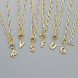 Initial Necklace For Women A-Z Alphabet Necklaces Hip-Hop Jewelry